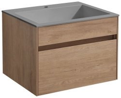 Тумба под раковину Vincea Кьяра VMC-2C600NO 60x48 подвесная, натуральный дуб