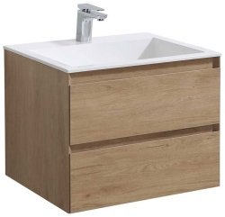 Тумба под раковину Vincea Люка VMC-2L600NO 60x48 подвесная, натуральный дуб