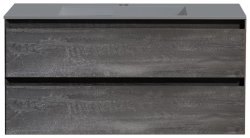 Тумба под раковину Vincea Люка VMC-2L100GS 100x48 подвесная, серый камень