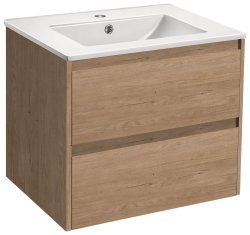 Тумба под раковину Vincea Джио VMC-2G600NO 60x46 подвесная, натуральный дуб