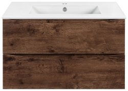 Тумба под раковину Vincea Миа VMC-2MC750RW 80x50 подвесная, темное дерево