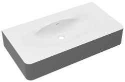 Раковина Vincea Каприз VCB-4CA100MWG 100x54, белая матовая и серая матовая