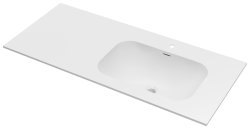 Раковина Vincea Элис VCB-4EL120MW-R 120x53, белая матовая