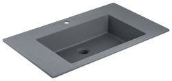 Раковина Vincea VCB-13800G 80x48, серая матовая