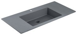Раковина Vincea VCB-13100G 100x48, серая матовая