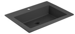 Раковина Vincea VCB-13600B 60x48, черная матовая