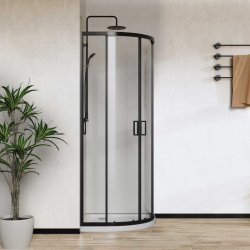 Душевой уголок Vincea City VSQ-5CT900CLB 90x90, профиль черный