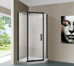 Душевой уголок Vincea Stresa VSP-1S100CLB 100x100, профиль черный