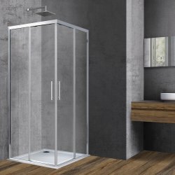 Душевой уголок Vincea Soft VSS-3SO100CL 100x100, профиль хром