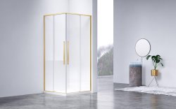 Душевой уголок Vincea Slim-N VSS-4SN8010CLG 100x80, профиль брашированное золото