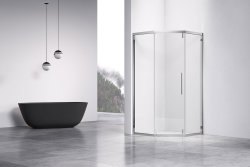 Душевой уголок Vincea Show VSP1-4SH100CL 100x100, профиль хром
