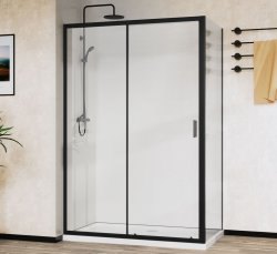 Душевой уголок Vincea City VSR-5CT9011CLB 110x90, профиль хром