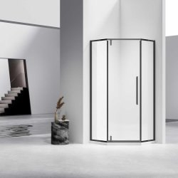 Душевой уголок Vincea Slim-N VSP-4SN900CLB 90x90, профиль черный