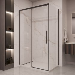 Душевой уголок Vincea Stella VSR-1ST8015CLB 150x80, профиль черный