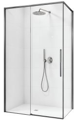 Душевой уголок Vincea Ultima VSR-7UL9010CLGM 100x90, профиль вороненая сталь