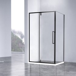 Душевой уголок Vincea Slim-N VSR-4SNP9010CLB 100x90, профиль черный