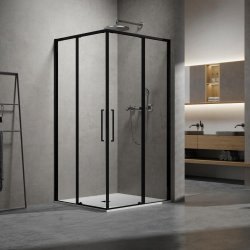 Душевой уголок Vincea Slim VSS-6SL8010CLB 100x80, профиль черный