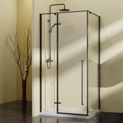 Душевой уголок Vincea Slim-N VSR-5SN9010CLB 100x90, профиль черный