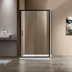 Душевой уголок Vincea Garda VSR-1G9013CLB 130x90, профиль черный