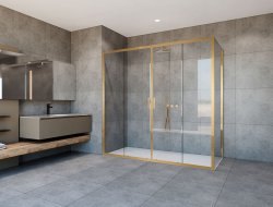 Душевой уголок Vincea Garda VSR-1G28017CLG 170x80, профиль брашированное золото