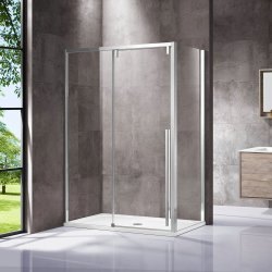 Душевой уголок Vincea Lugano VSR-1L9015CL-1 150x90, профиль хром