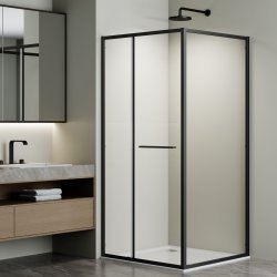 Душевой уголок Vincea Alpha VSRW-3AL9010CLB 100x90, профиль черный