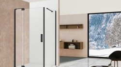 Душевой уголок Vincea Extra VSR-1E111290CLB 1100/1200x90, профиль черный