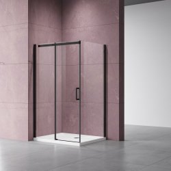Душевой уголок Vincea Dice VSR-4D8011CLB 110x80, профиль черный
