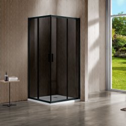 Душевой уголок Vincea Garda VSS-1G1112CGB 120x110, профиль черный