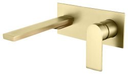 Смеситель для раковины AQG Alpha 01ALC170OC встраиваемый, матовое золото