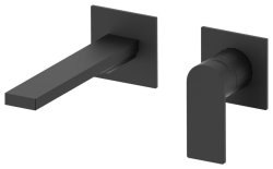 Смеситель для раковины AQG Alpha 01ALC180NG встраиваемый, черный матовый