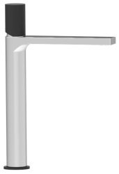 Смеситель для раковины AQG Tube 01TUB120NC, хром-черный матовый