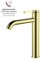 Смеситель для раковины AQG Urban Flow 01URF120OC, матовое золото