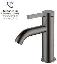 Смеситель для раковины AQG Urban Flow 01URF100GM, оружейная сталь