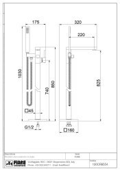 Напольный смеситель для ванны Fiore Kube 100BB8554, белый матовый