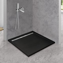 Душевой поддон Cezares TRAY-AS-A-100-30-NERO 100x100 из искусственного камня, черный матовый