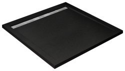 Душевой поддон Cezares TRAY-AS-A-90-30-NERO 90x90 из искусственного камня, черный матовый