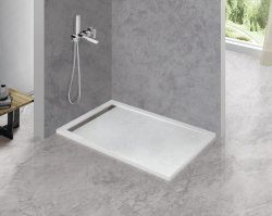 Душевой поддон Cezares TRAY-AS-AH-100/80-30-W 100x80 из искусственного камня, белый
