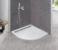 Душевой поддон Cezares TRAY-AS-R-80-30-W 80x80 из искусственного камня, белый