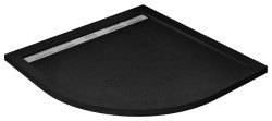 Душевой поддон Cezares TRAY-AS-R-90-30-NERO 90x90 из искусственного камня, черный матовый