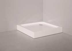 Душевой поддон Cezares TRAY-SMC-A-80-550-150-W 80x80 из стеклопластика, белый