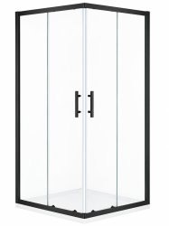 Душевой уголок Cezares ECO-O-A-2-100-C-NERO 100x100, профиль черный