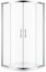Душевой уголок Cezares ECO-O-R-2-90-P-Cr 90x90, рифленое стекло, профиль хром