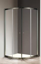 Душевой уголок Cezares GIUBILEO-R-2-90-SCORREVOLE-C-Br 90x90, профиль бронза