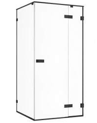 Душевой уголок Cezares BELLAGIO-AH-1-100/90-C-NERO 100x90, профиль черный