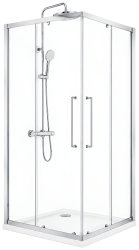 Душевой уголок Cezares RELAX 304 RELAX-304-A-2-100-C-CR 100x100, профиль хром