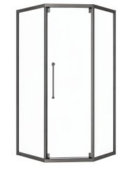 Душевой уголок Cezares RELAX 304 RELAX-304-P-1-100-C-GM 100x100, профиль сталь