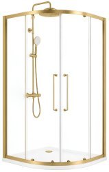 Душевой уголок Cezares RELAX 304 RELAX-304-R-2-100-C-BORO 100x100, профиль золото