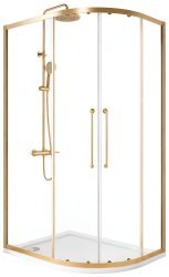 Душевой уголок Cezares RELAX 304 RELAX-304-RH-2-120/90-C-BORO 120x90, профиль золото