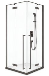 Душевой уголок Cezares LINER-A-2-90-C-GM 90x90, профиль сталь